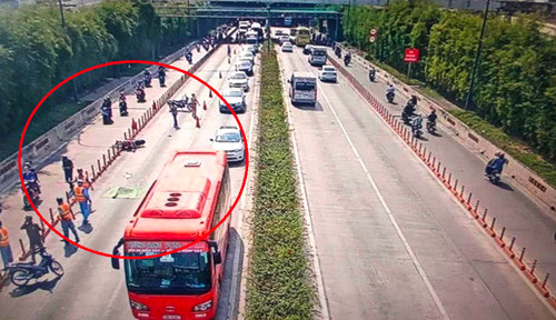 Hiện trường vụ tai nạn.