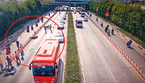 Hiện trường vụ tai nạn.