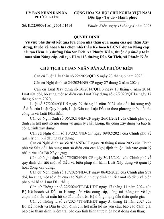 TP HCM: Trúng 2 gói thầu tại UBND xã Phước Kiển, năng lực Cty Quỳnh Lâm ra sao? - Hình 5 TP HCM: Trung 2 goi thau tai UBND xa Phuoc Kien, nang luc Cty Quynh Lam ra sao?-Hinh-5