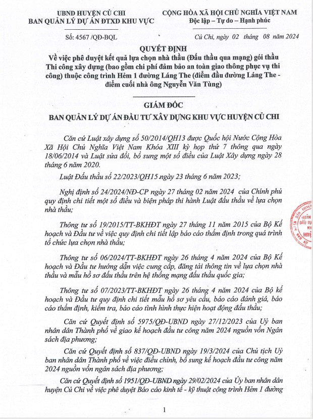 TP HCM: Ít cạnh tranh, Cty Nhật Nam trúng 2 gói thầu tại Củ Chi TP HCM: It canh tranh, Cty Nhat Nam trung 2 goi thau tai Cu Chi