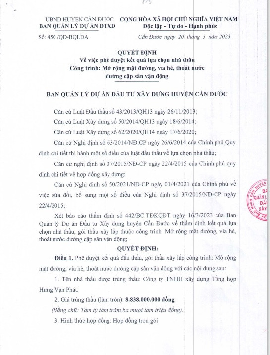 Long An: Năng lực nhà thầu Hưng Vạn Phát trúng 31/33 gói thầu - Hình 3 Long An: Nang luc nha thau Hung Van Phat trung 31/33 goi thau-Hinh-3