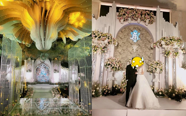 Hôn lễ của Vũ Phương Anh khiến không ít người ngỡ ngàng bởi độ xa hoa và cầu kỳ, 100% hoa trang trí đám cưới là hoa tươi nhập khẩu và tổ chức tại một khách sạn sang trọng bậc nhất Hà Thành.