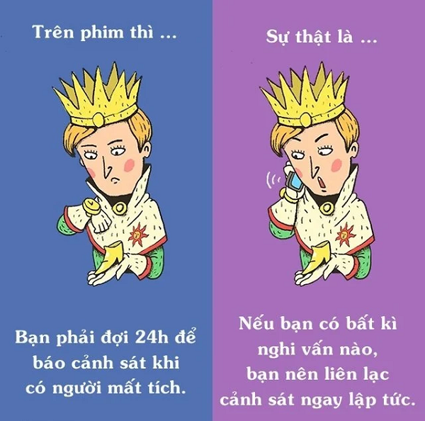 Đừng tin lời phim ảnh mà tạo thêm cơ hội cho tội phạm lẩn trốn nhé!
