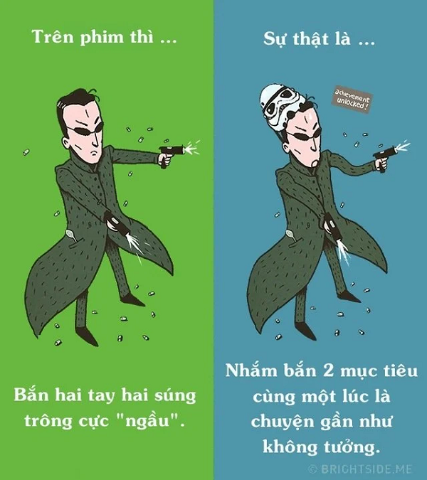 Nếu một người có thể bắn cùng lúc cả hai tay chắc chắn đó sẽ là "dị nhân" ngoài đời thực.