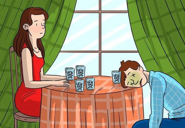 3. Người phụ nữ gọi 5 món đồ uống với đá và uống 4 đồ uống. Người đàn ông chỉ uống một món còn lại và lăn ra chết. Các bác sĩ nói rằng, tất cả các đồ uống đều bị bỏ chất độc. Tại sao người phụ nữ vẫn sống?