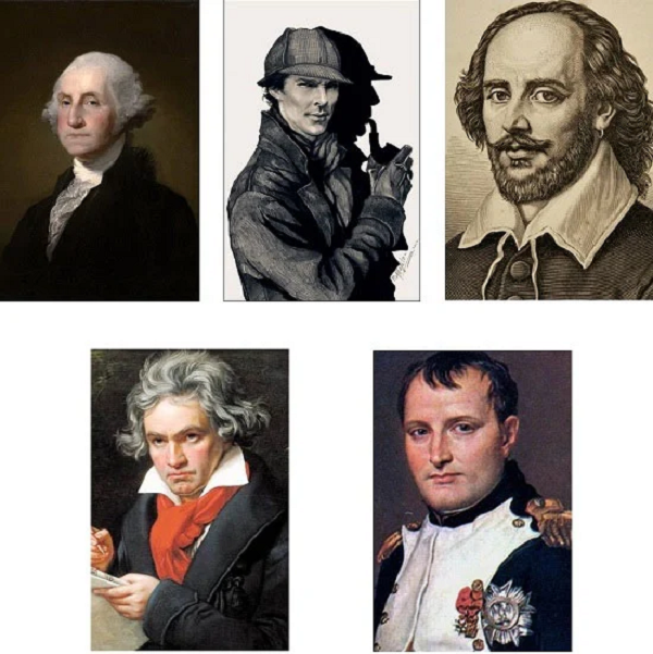 12. Ai là người khác biệt nhất so với những người còn lại trong những nhân vật nổi tiếng sau: Geogre Washington, Sherlock Holmes, William Shakespeare, Ludwig van Beethoven, Napoléon Bonaparte?