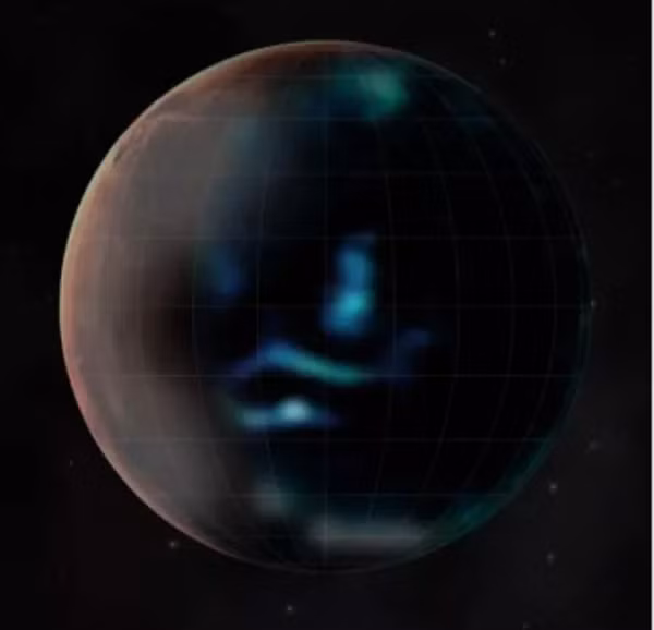  Cực quang của sao Hỏa đã được tạo thành theo cách y hệt như cực quang Trái đất. Các hạt từ gió mặt trời đã xuyên qua không gian, đi vào bầu khí quyển của sao Hỏa, tương tác với oxy trong tầng khí quyển phía trên, ion hóa làm cho oxy phát sáng.