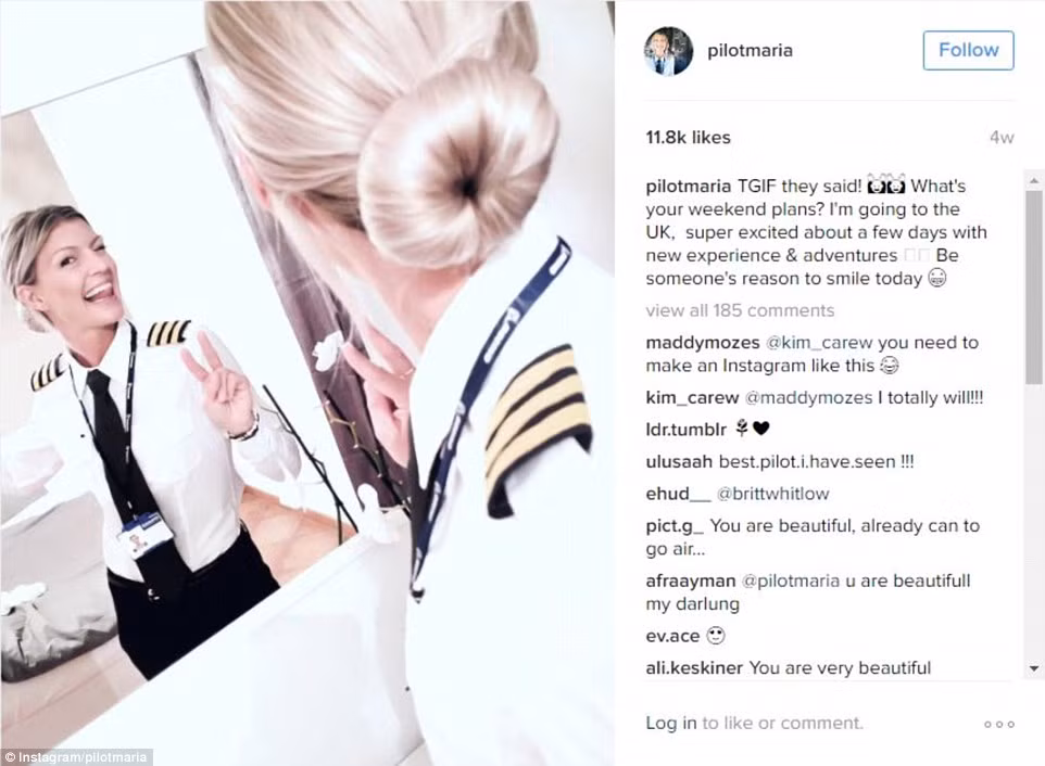 Những bức ảnh của nữ phi công đến từ Thụy Sĩ đã thu hút được 128.000 người thường xuyên theo dõi trên mạng Instagram.