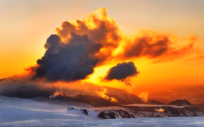 Núi lửa Fimmvörðuháls bắt đầu hoạt động trở lại từ năm 2010. (Nguồn: Telegraph)