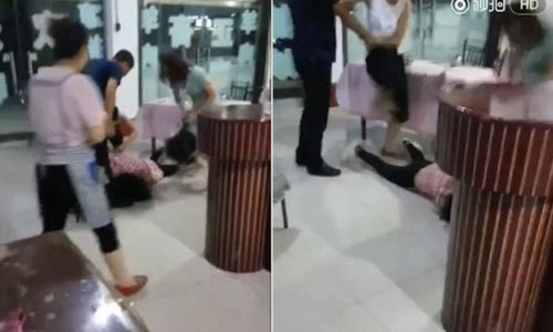 Đánh đập dã man bồ nhí của chồng ngay tại bàn ăn Danh dap da man bo nhi cua chong ngay tai ban an