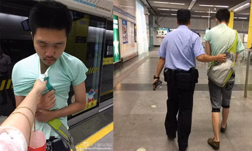 Cô gái tóm gọn kẻ sàm sỡ mình, giao cho cảnh sát Co gai tom gon ke sam so minh, giao cho canh sat