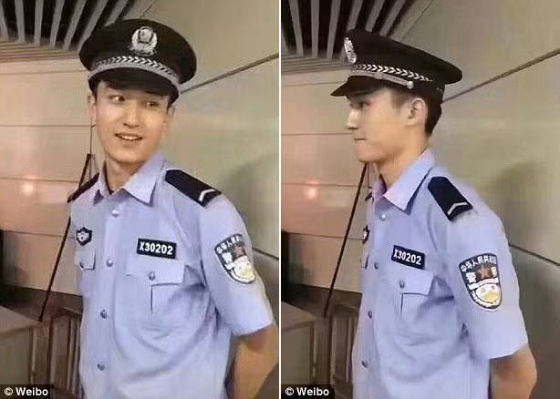 Một cảnh sát điển trai khác có nickname “Meng Peng MP” trên mạng xã hội Weibo.