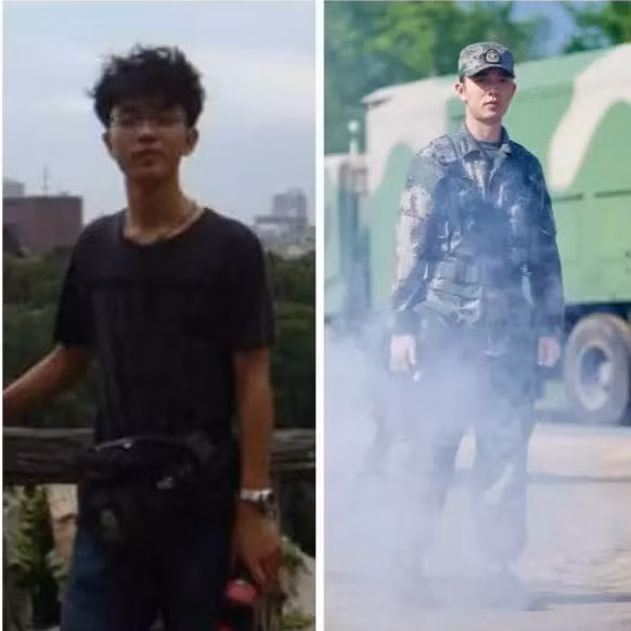 Chất bụi thời học sinh đã biến mất khi chàng trai này gia nhập quân đội.