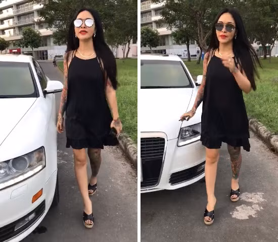 Hot girl xam tro bi boc me tro cau like dap xe Audi