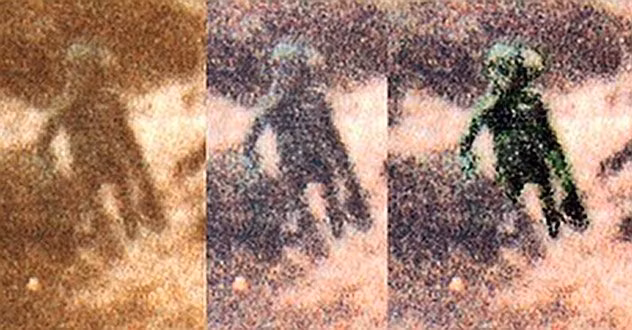 Chưa kịp định hình thì thứ ánh sáng kỳ ảo đó nhấc bổng bà lên khỏi mặt đất. Sau khi tỉnh lại, bà nhận thấy đang ở trong một căn phòng với ba người ngoài hành tinh.