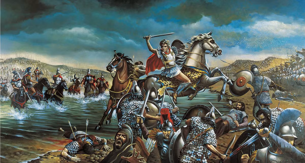 Một số sử gia cho rằng chiến mã Bucephalus của Alexander Đại đế đã chết do bị thương trong trận Hydaspes chống lại vua Porus xứ Paurava năm 326 TCN.