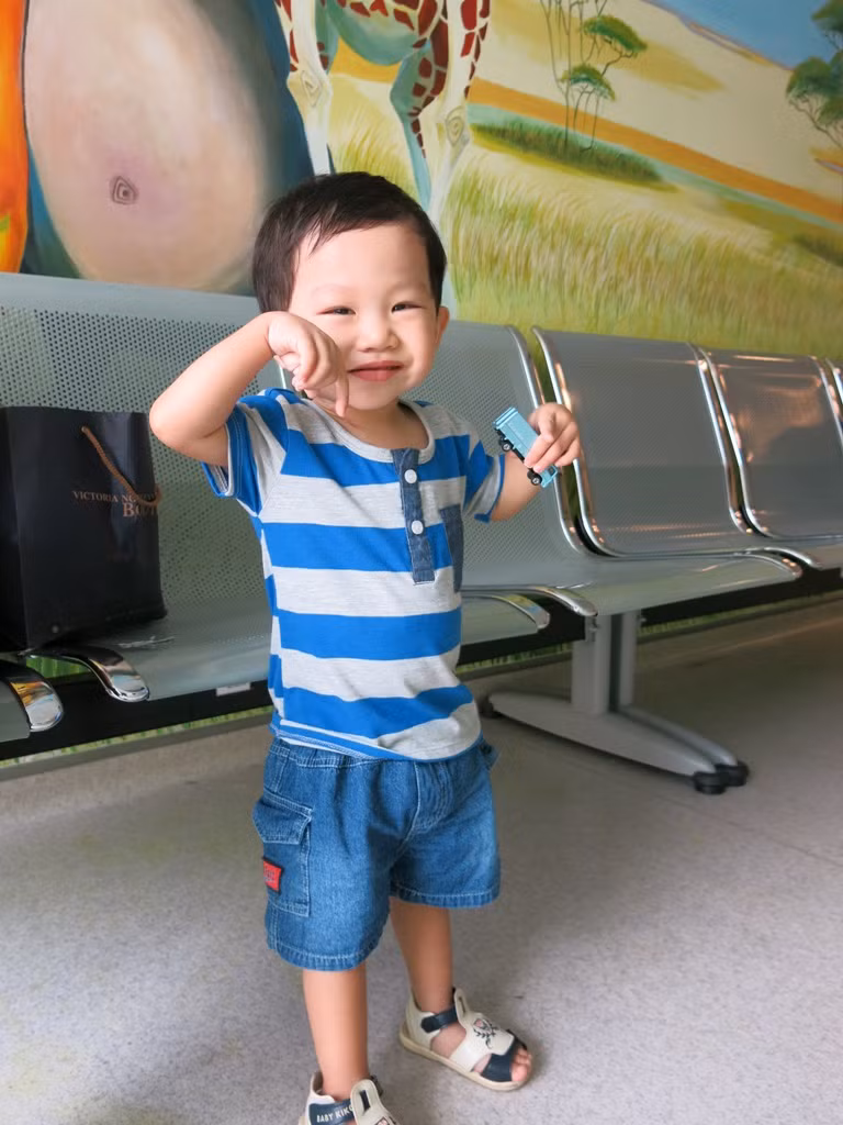 Bé Dương Gia Phúc bình phục sau 2 tuần mổ tại Vinmec.