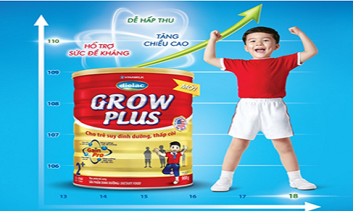 Dielac Grow Plus “đặc chế” cho trẻ suy dinh dưỡng, thấp còi bắt kịp đà tăng trưởng
