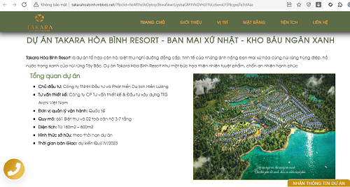 Du an Takara Hoa Binh Resort rao ban ram ro khi chua du dieu kien?