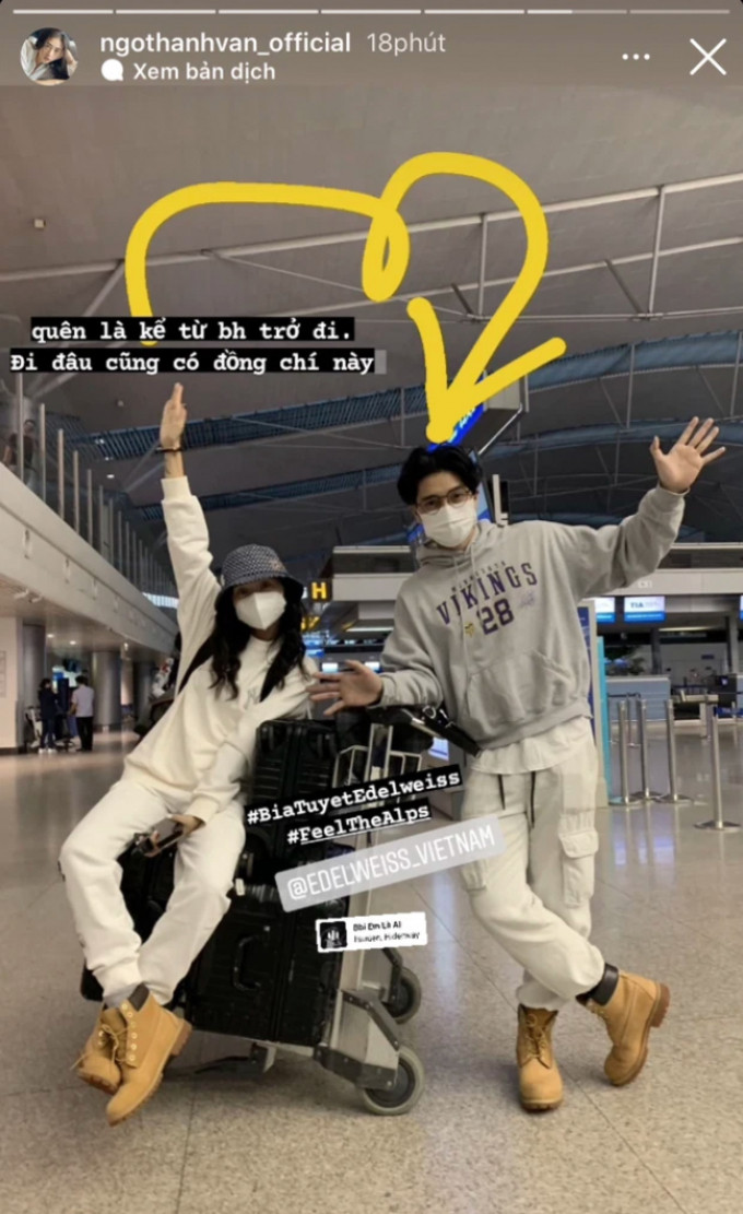 Ngo Thanh Van khoe anh ben vi hon phu tai san bay, tuyen bo se dinh nhu sam