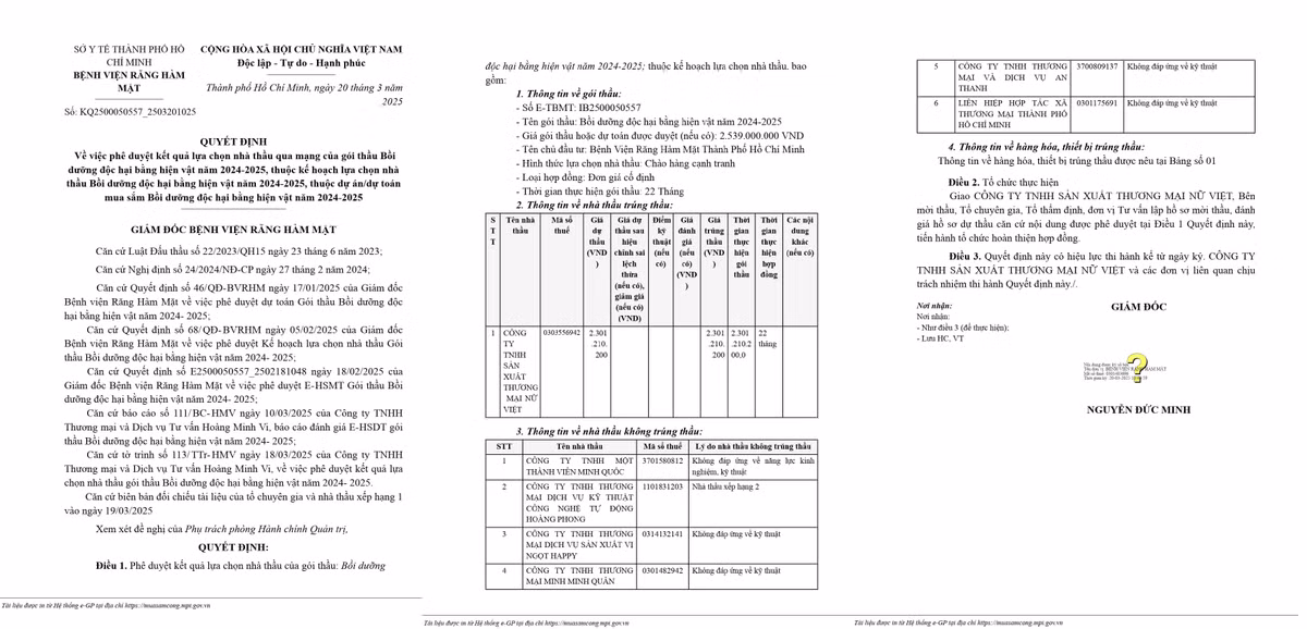 TP HCM: Vi sao 4 nha thau bo gia thap lai truot thau tai BV Rang Ham Mat?-Hinh-2