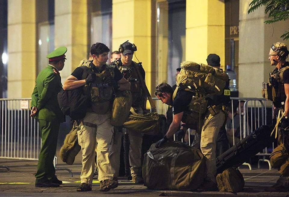 Một số hình ảnh khác về mật vũ Mỹ tới Hà Nội trong chuyến công du của TT Trump hồi tháng 11/2017.