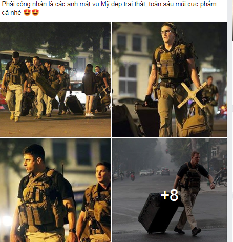 Gây chú ý hơn cả chính là vóc dáng cao lớn và gương mặt điển trai như tài tử của những những mật vụ Mỹ.