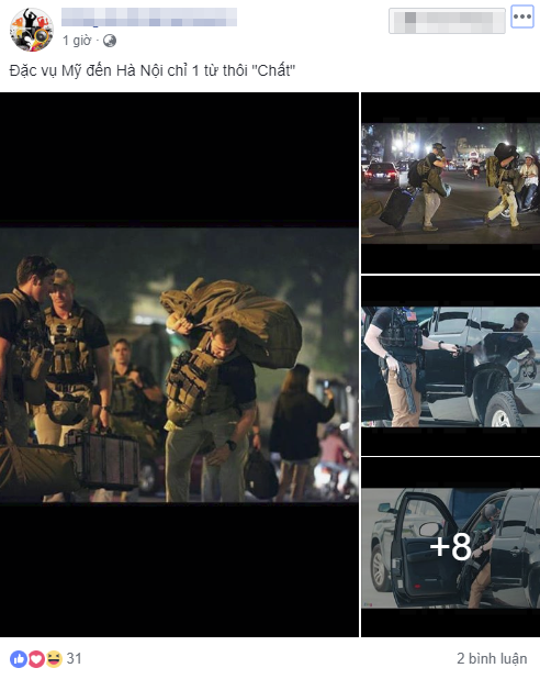 Trước thềm Hội nghị Thượng đỉnh Mỹ-Triều, trên nhiều fanpage MXH bất ngờ đăng tải loạt ảnh ghi lại cảnh các mật vụ mang vác vũ khí, đạn dược kèm rất nhiều thiết bị an ninh xuất hiện tại Hà Nội.