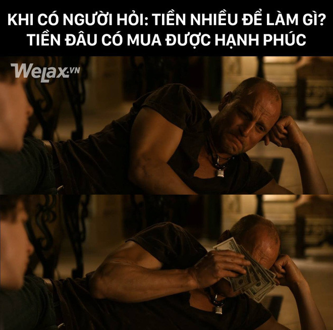 Tiền không mua được hạnh phúc nhưng lau nước mắt bằng tiền chắc chắn sẽ hạnh phúc hơn là tự lau bằng tay.