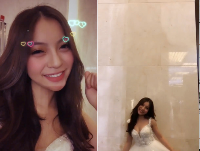 Ban gai Quang Hai lo anh thu vay cuoi