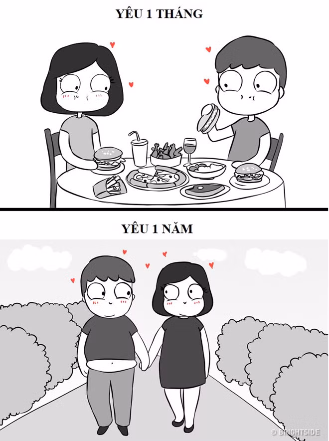 Yêu nhau lâu thì không cần nhà hàng sang trọng nữa, chỉ cần bên nhau là đủ.