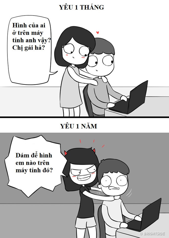 Thời gian yêu nhau có thể biến quý cô thanh lịch thành "Hoạn Thư". Chẳng phải nàng không tin tưởng bạn đâu, chỉ là nàng thể hiện chút ghen tuông cho tình yêu thêm sống động mà thôi.