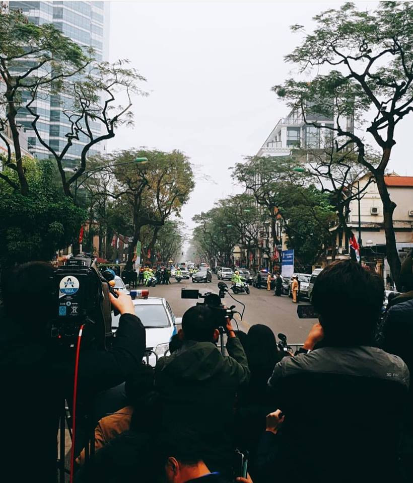 Bức ảnh tác nghiệp tại Hội nghị Thượng đỉnh Mỹ-Triều được Baek Seung-woo up lên Instagram cá nhân.