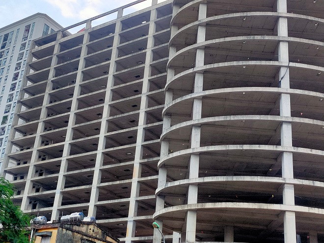 Nhiều hạng mục dự án có dấu hiệu xuống cấp. 