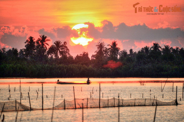 Bình minh trên đầm Thị Tường (huyện Phú Tân và Trần Văn Thời, tỉnh Cà Mau) một trong những đầm nước tự nhiên có diện tích lớn nhất vùng Đồng bằng sông Cửu Long.