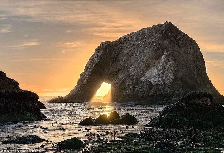 Vách đá bazan trên đảo Heimaey ở miền Nam Iceland trông giống như một con voi ma mút khổng lồ đang tắm dưới sông.