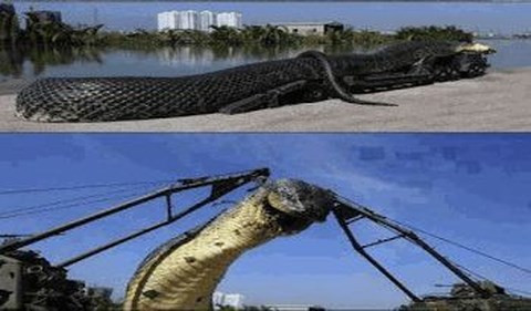 Rắn khổng lồ hóa ra dài chưa tới 1m...