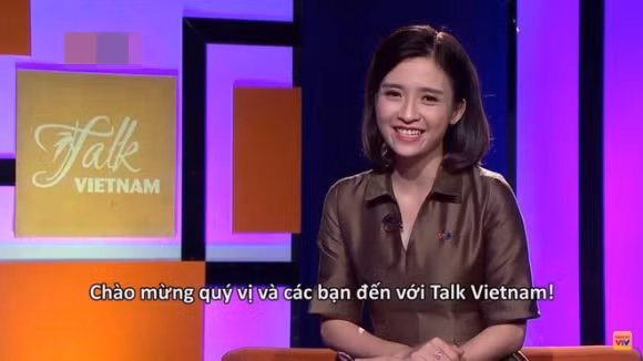 Gương mặt xinh đẹp của Thùy Dương trên sóng VTV4.