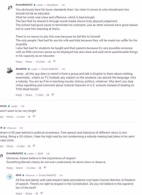 Dường như không ai đồng tình với việc làm của Dan và cho rằng Dan đã nhận một bài học xứng đáng.