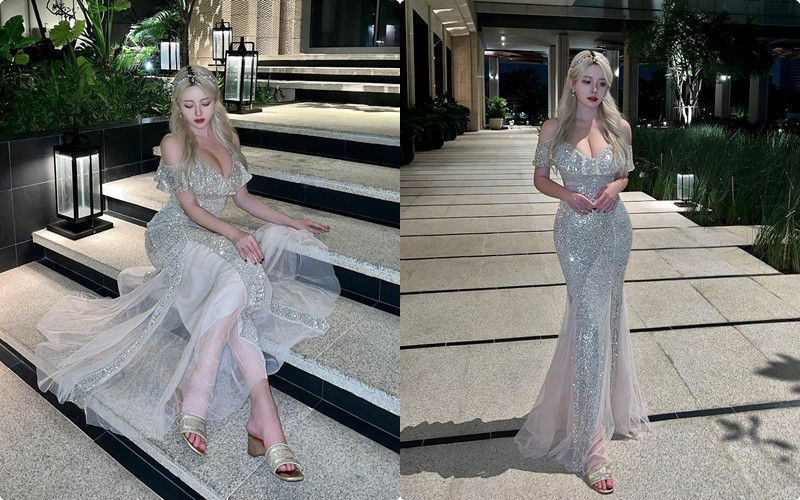 Seon He sở hữu gương mặt đẹp, body chuẩn cùng đôi chân dài miên man.