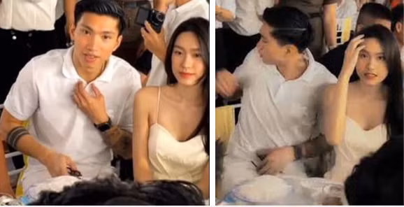 Tuy chưa thể hiện quá nhiều tình cảm và có phần dè chừng ống kính, nhưng không ít "người qua đường" vẫn bắt gặp được khoảnh khắc thân thiết của cặp đôi.