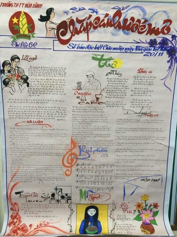 Với các thế hệ học trò, trang trí báo tường vừa là kỷ niệm thân thương, vừa là món quà tri ân thầy cô giáo ý nghĩa nhất.