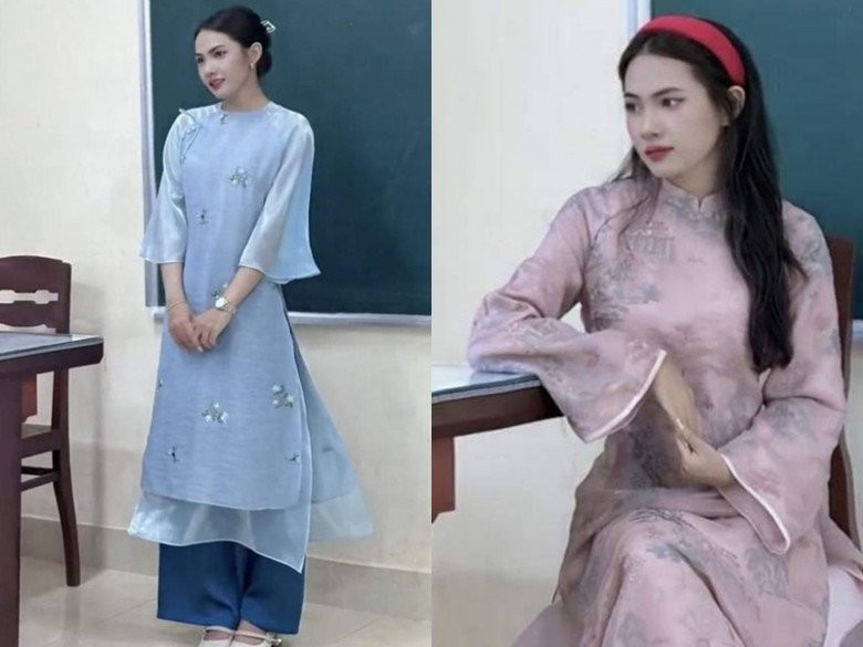 Không chỉ tận tâm trong việc giảng dạy, Vẹn Trần còn gây ấn tượng mạnh với học trò và cộng đồng mạng bằng vẻ ngoài xinh xắn và phong cách thời trang ấn tượng.