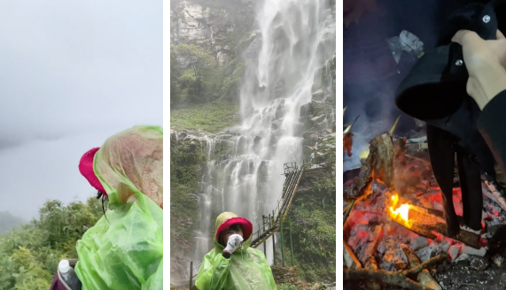 Dẫu chuyến trekking có vẻ không thuận lợi, song cô gái cho biết không cảm thấy buồn bã, bởi những điều được trải nghiệm trên hành trình chuyến đi mới thực sự đáng giá. Nguồn: TikTok @hanae.nguyen