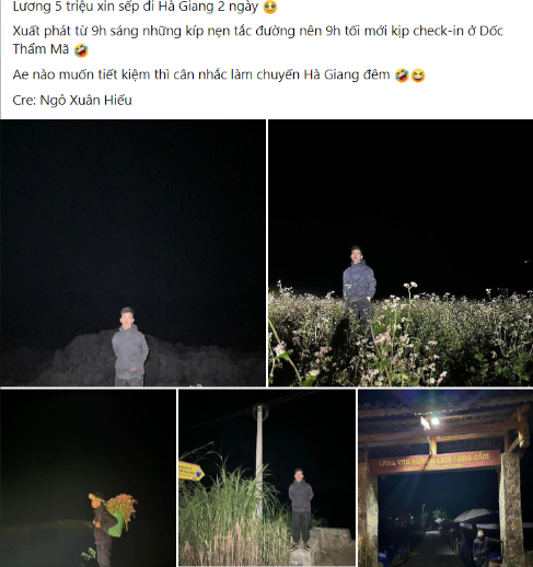 Trước đó, một nam thanh niên với mức lương 5 triệu hàng tháng, quyết định xin sếp đi du lịch Hà Giang 2 ngày và cái kết khiến cư dân mạng cười nghiêng ngả. Ảnh: Chụp màn hình
