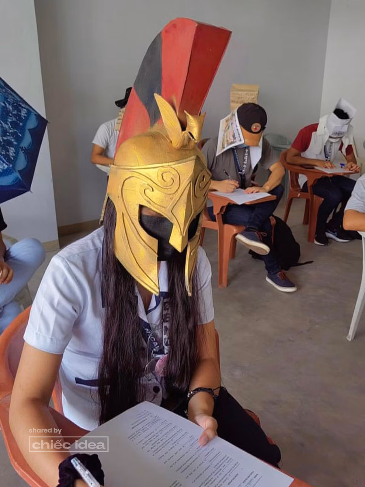 Sau khi được đăng lên mạng xã hội thì ý tưởng trong phòng thi này nhanh chóng được chia sẻ hàng ngàn lượt.