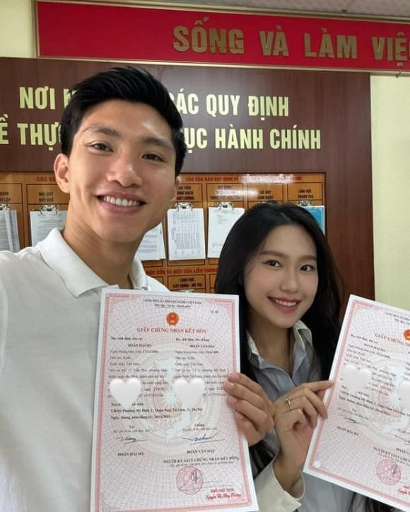 Được biết, thời gian chính xác cho đám cưới của Đoàn Văn Hậu và Doãn Hải My là vào ngày 26/11 tới đây. Ảnh: Tổng hợp