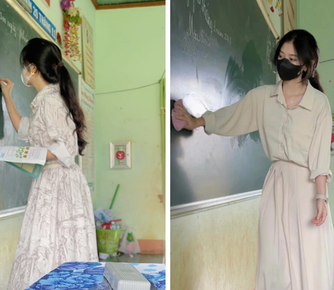 Cô giáo xinh đẹp này sinh năm 2000, hiện giảng dạy tại một trường tiểu học ở thành phố Buôn Ma Thuột, tỉnh Đắk Lắk.