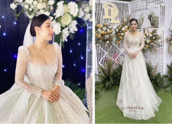 Ngoài ra, những bộ váy cưới lung linh mà các “bóng hồng” của cầu thủ diện trong ngày trọng đại cũng gây chú ý không kém.