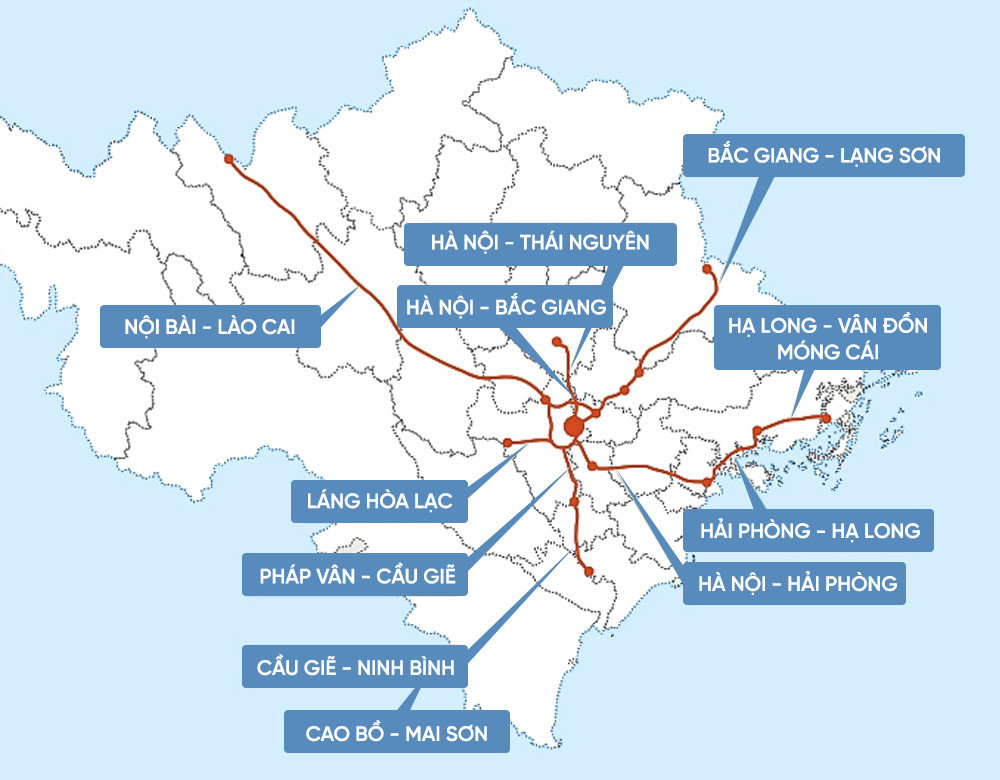 Trong thời gian tới, dự án cao tốc Bắc - Nam tiếp tục đầu tư một số đoạn với chiều dài khoảng 654 km, chia làm 11 dự án thành phần, gồm các đoạn từ Cao Bồ (Nam Định) đến Bãi Vọt (Hà Tĩnh); từ Cam Lộ (Quảng Trị) đến La Sơn (Thừa Thiên Huế); từ Nha Trang (Khánh Hòa) đến Dầu Giây (Đồng Nai), Cầu Mỹ Thuận 2, (Tiền Giang và Vĩnh Long).